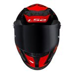 Capacete LS2 FF358 S Striker - Titanium Vermelho Preto