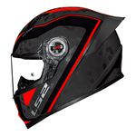 Capacete LS2 FF358 S Striker - Titanium Vermelho Preto