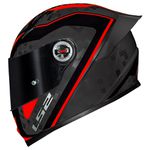 Capacete LS2 FF358 S Striker - Titanium Vermelho Preto