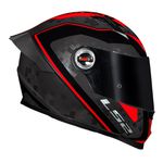 Capacete LS2 FF358 S Striker - Titanium Vermelho Preto