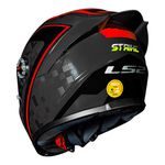 Capacete LS2 FF358 S Striker - Titanium Vermelho Preto