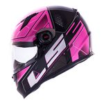 Capacete LS2 FF358 Ultra - Preto/Rosa