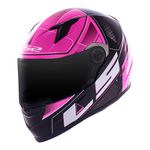 Capacete LS2 FF358 Ultra - Preto/Rosa