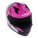 Capacete LS2 FF358 Ultra - Preto/Rosa