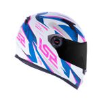 Capacete LS2 FF358 Draze - Branco Rosa Azul