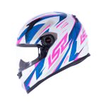 Capacete LS2 FF358 Draze - Branco Rosa Azul