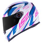 Capacete LS2 FF358 Draze - Branco Rosa Azul