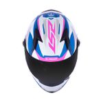 Capacete LS2 FF358 Draze - Branco Rosa Azul