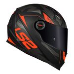 Capacete LS2 FF358 Tank - Preto Fosco Laranja