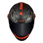 Capacete LS2 FF358 Tank - Preto Fosco Laranja
