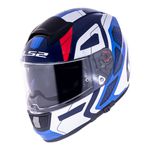 Capacete LS2 FF397 Vector Interceptor - Azul Vermelho
