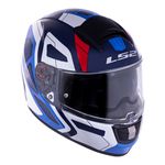 Capacete LS2 FF397 Vector Interceptor - Azul Vermelho