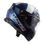 Capacete LS2 FF800 Storm John Mcphee Replica - Branco Azul