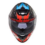Capacete LS2 FF800 Storm Sprinter - Preto Vermelho Titanium Azul