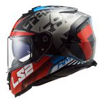 Capacete LS2 FF800 Storm Sprinter - Preto Vermelho Titanium Azul