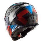 Capacete LS2 FF800 Storm Sprinter - Preto Vermelho Titanium Azul