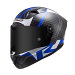 Capacete LS2 FF805 Thunder C Racing 1 - Azul Branco