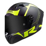 Capacete LS2 FF805 Thunder C Racing 1 - Amarelo Fosco