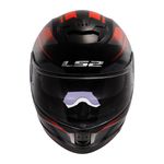 Capacete LS2 FF808 Stream 2 Fury - Preto Vermelho