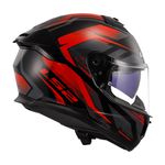 Capacete LS2 FF808 Stream 2 Fury - Preto Vermelho