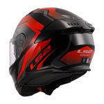 Capacete LS2 FF808 Stream 2 Fury - Preto Vermelho