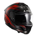 Capacete LS2 FF808 Stream 2 Fury - Preto Vermelho