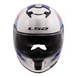 Capacete LS2 FF808 Stream 2 Vintage - Branco Azul Vermelho