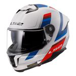 Capacete LS2 FF808 Stream 2 Vintage - Branco Azul Vermelho