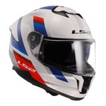 Capacete LS2 FF808 Stream 2 Vintage - Branco Azul Vermelho