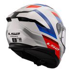 Capacete LS2 FF808 Stream 2 Vintage - Branco Azul Vermelho