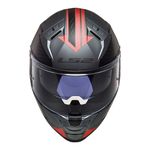 Capacete LS2 FF811 Vector 2 Splitter - Titanium Vermelho