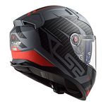Capacete LS2 FF811 Vector 2 Splitter - Titanium Vermelho