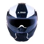 Capacete LS2 Articulado FF902 Scope Arch - Branco/Titanium