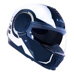 Capacete LS2 Articulado FF902 Scope Arch - Branco/Titanium
