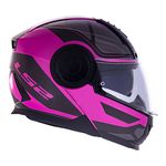 Capacete LS2 Articulado FF902 Scope Mask - Preto/Rosa 