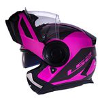 Capacete LS2 Articulado FF902 Scope Mask - Preto/Rosa 