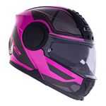 Capacete LS2 Articulado FF902 Scope Mask - Preto/Rosa 