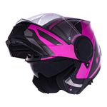 Capacete LS2 Articulado FF902 Scope Mask - Preto/Rosa 