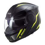 Capacete LS2 Articulado FF902 Scope Skid - Preto/Amarelo