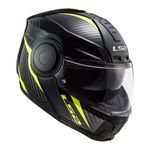 Capacete LS2 Articulado FF902 Scope Skid - Preto/Amarelo