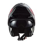 Capacete LS2 Articulado FF902 Scope Skid - Preto Vermelho