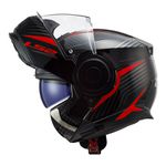 Capacete LS2 Articulado FF902 Scope Skid - Preto Vermelho