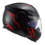 Capacete LS2 Articulado FF902 Scope Skid - Preto Vermelho