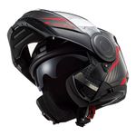 Capacete LS2 Articulado FF902 Scope Skid - Preto Vermelho