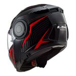 Capacete LS2 Articulado FF902 Scope Skid - Preto Vermelho