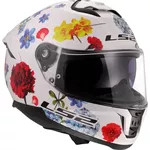 Capacete Ls2 Ff808 Stream II Flowers - Branco
