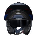 Capacete Norisk Force 2 Articulado Kore - Preto Azul (Viseira Solar)