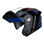 Capacete Norisk Force 2 Articulado Kore - Preto Azul (Viseira Solar)