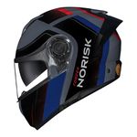 Capacete Norisk Force 2 Articulado Kore - Preto Azul (Viseira Solar)