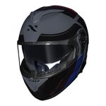 Capacete Norisk Force 2 Articulado Kore - Preto Azul (Viseira Solar)